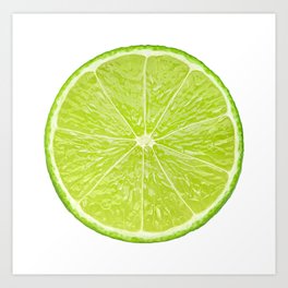 Slice of lime Art Print