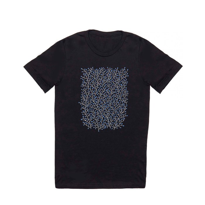 Blue & White Berry Branches T Shirt