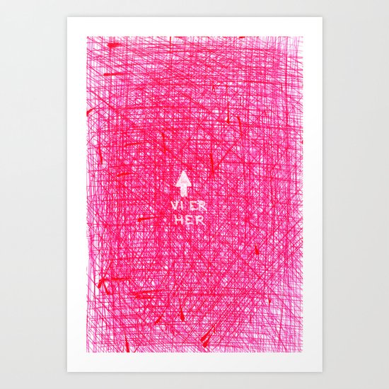 Vi er her Art Print