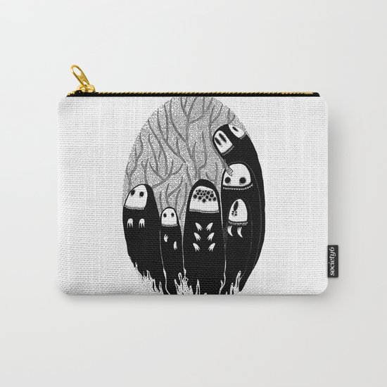 Crowded Wood Carry-All Pouch