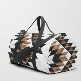 Urban Tribal Pattern No.9 - Aztec - Concrete and Wood Duffle Bag