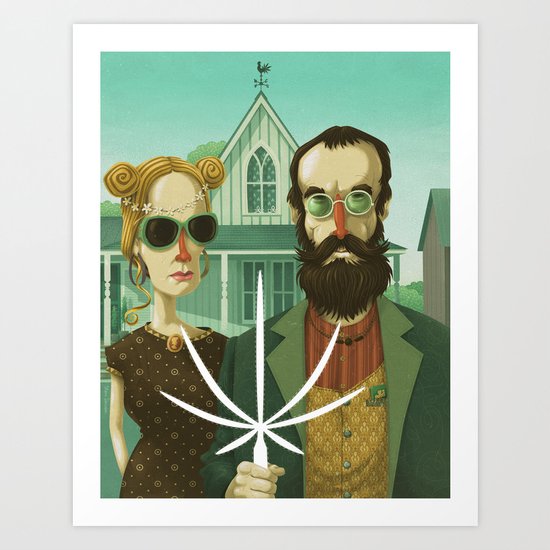 American Gothic High Art Print