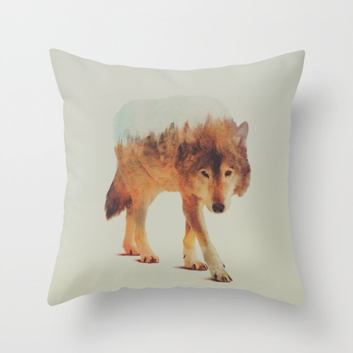 Wolf In The Woods #2 Throw Pillow