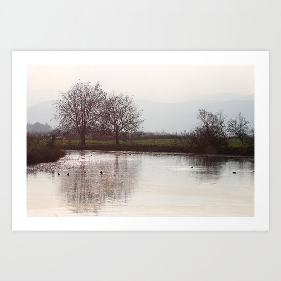 Winter Lake Art Print
