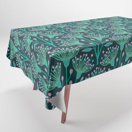 EUCALYPTUS FLORAL in AQUA BLUE GREEN Tablecloth