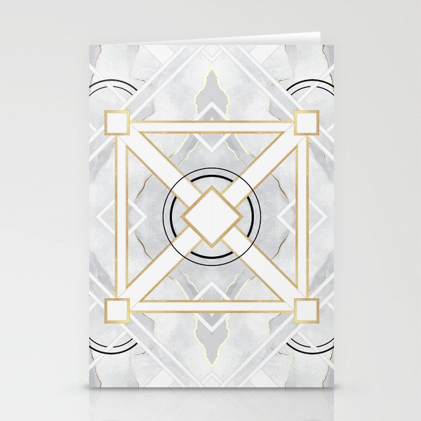 Elegance in Marble and Gold - Pattern Stationery Cards