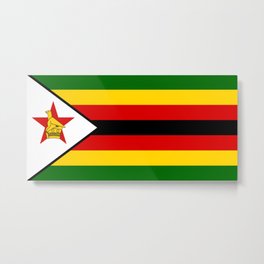 Zimbabwean flag of Zimbabwe Metal Print