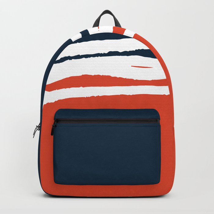 Abstract Line Art Blue Orange White Backpack