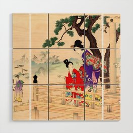 Buddha's Birthday (Toyohara Chikanobu) Wood Wall Art