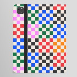 Colorful Checkered Pattern iPad Folio Case