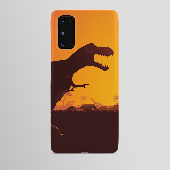 Dinosaurs with volcano  Android Case