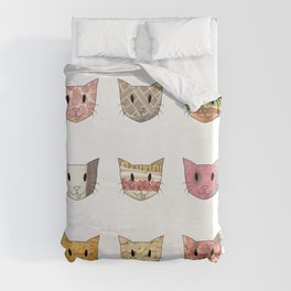 Food & Cats Duvet Cover