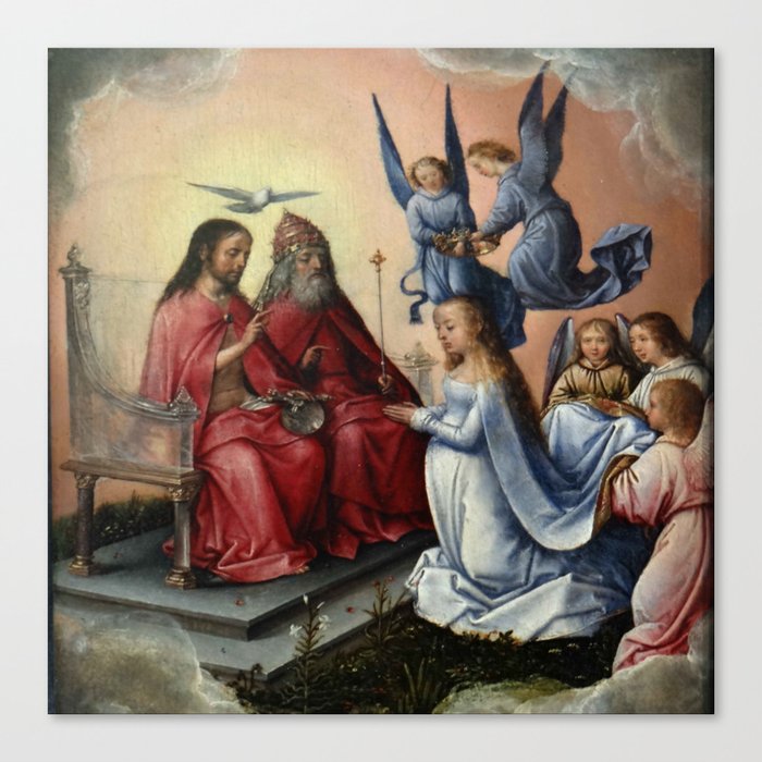 Michel sittow - Coronation of the Virgin Canvas Print