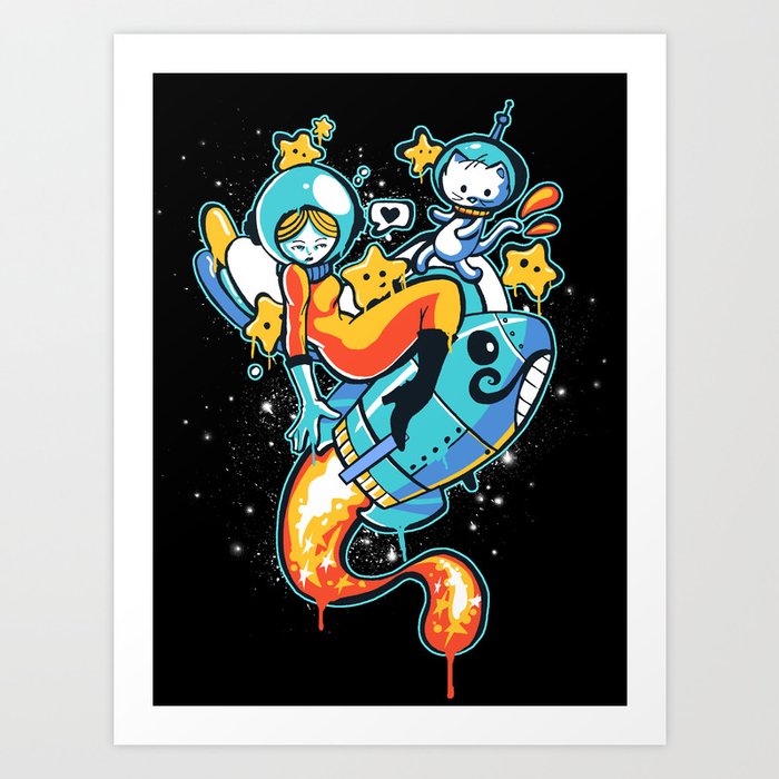 A is for Astronaut Art Print