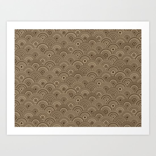 Orbis (Brown) Art Print