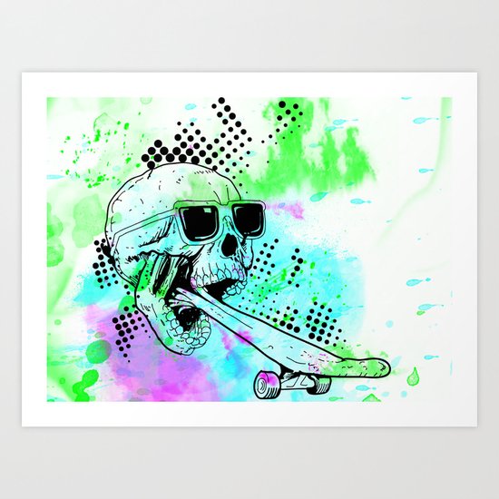 Skater Deadication Art Print