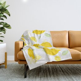 Lemon Blossom Throw Blanket
