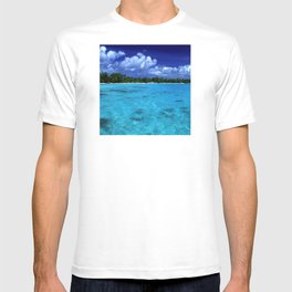 Tahiti Island Waters Over Big, Dramatic Tropical Sky T-shirt