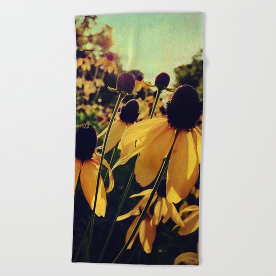 Sunshine and Flowers Beach Towel