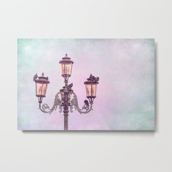MAGICAL VENICE | Pink Lanterns Metal Print
