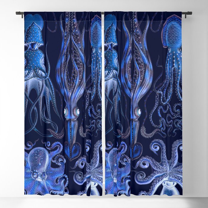 Haeckel Octopi Blackout Curtain