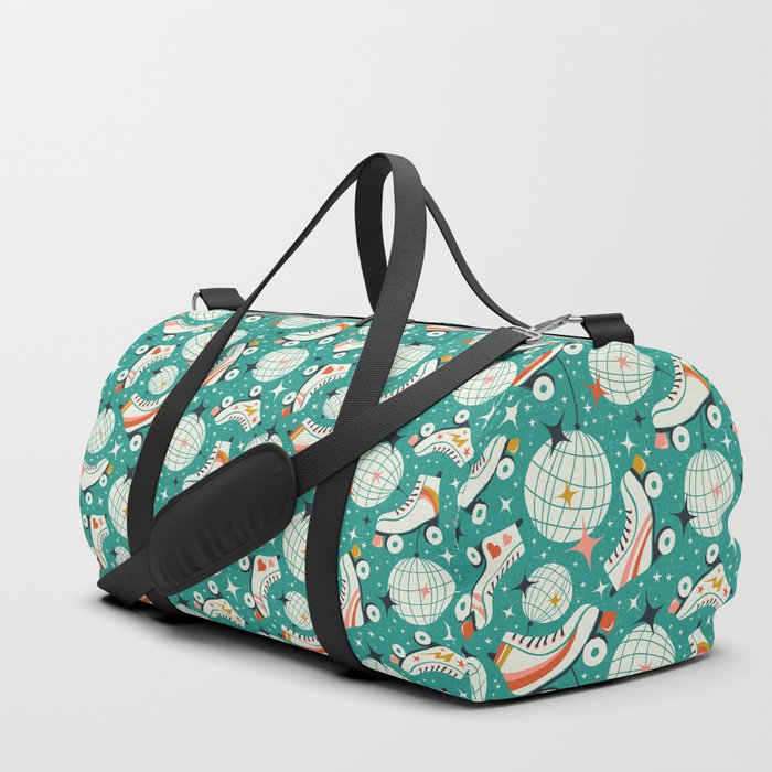 Roller Disco Aqua Duffle Bag