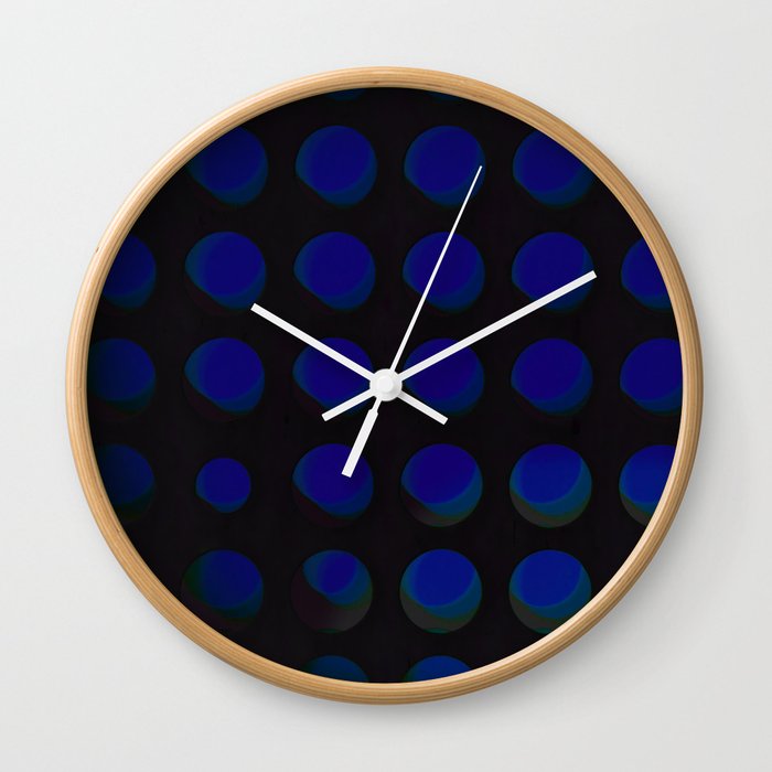 An Abstract Array Of Holes In Metal And Glass Wall Clock By