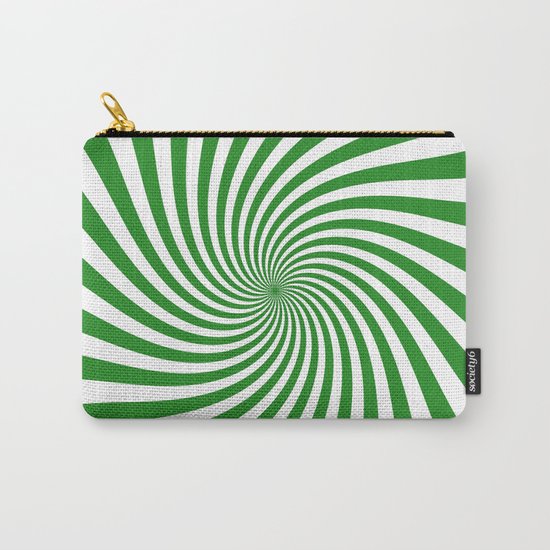 Swirl (Forest Green/White) Carry-All Pouch