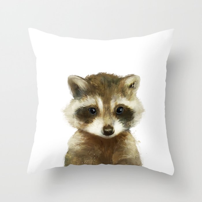 Little Raccoon Throw Pillow