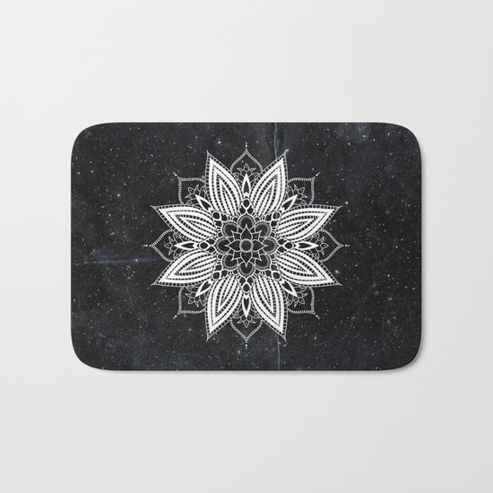 Flower Mandala in the Stars Bath Mat