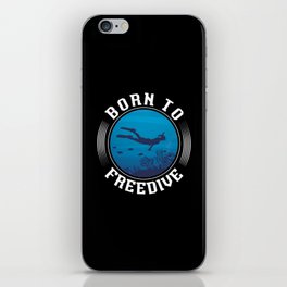 Born To Freedive Spearfishing Freediver Freediving iPhone Skin