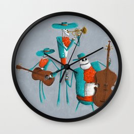 Mariachi Muerto Wall Clock