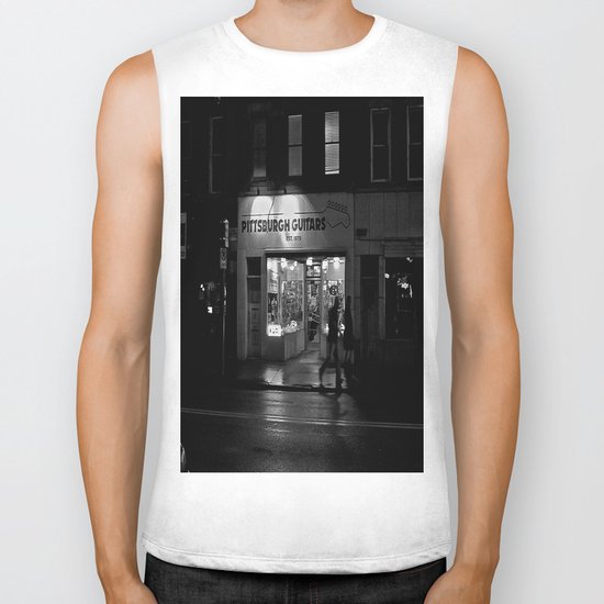 Walking By Guitars Biker Tank