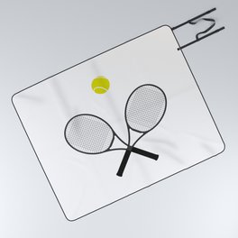 Tennis Racket And Ball 2 Picnic Blanket