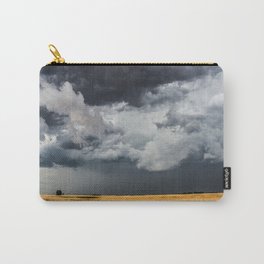 Cotton Candy - Storm Clouds Over Wheat Field in Kansas Carry-All Pouch