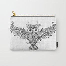 Owl Trace B&W Carry-All Pouch