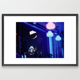 Neon Frost Framed Art Print