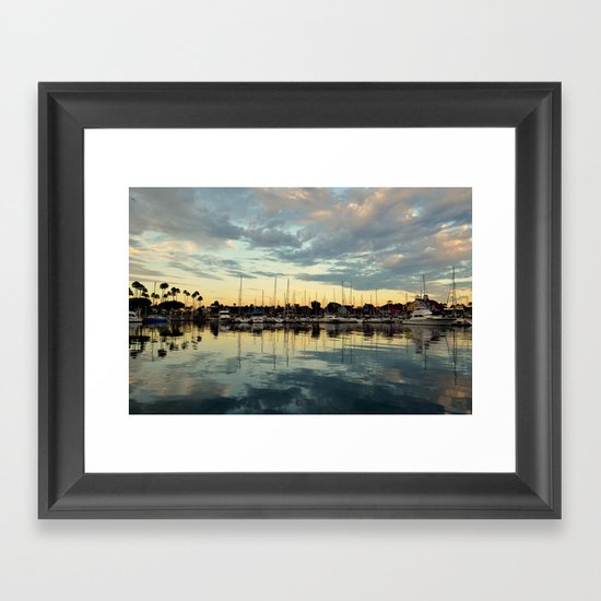Shoreline Village Marina Framed Art Print