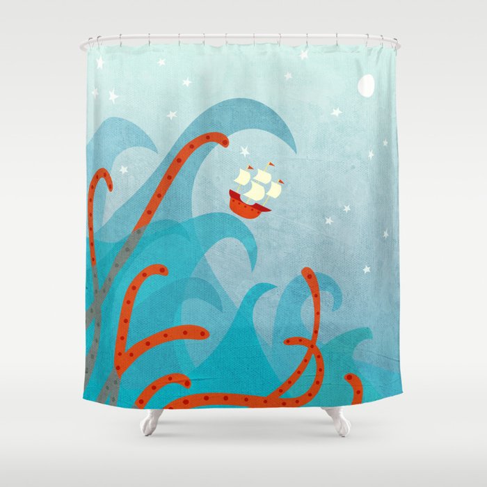 A Bad Day for Sailors Shower Curtain