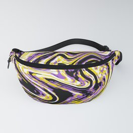 Subtle Nonbinary Pride Flag Liquify Marbled Abstract Fanny Pack
