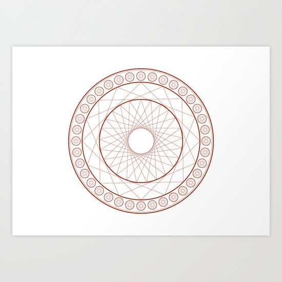 Anime Magic Circle 3 Art Print