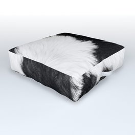 Decorative Black and White Cowhide Outdoor Floor Cushion