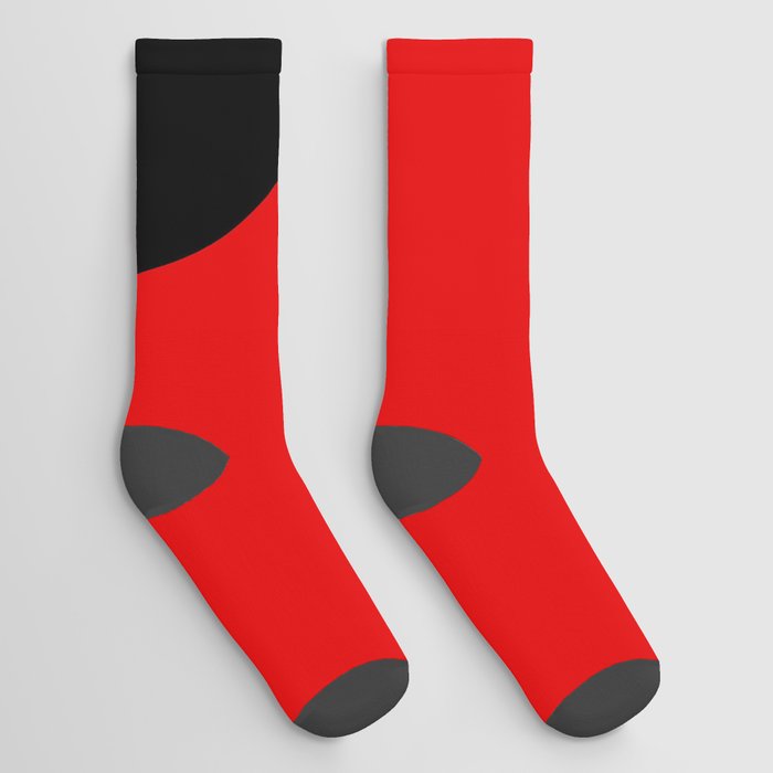 Number 3 (Black & Red) Socks