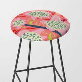 Abstract Floral Sunflowers Sunset Colours  Bar Stool