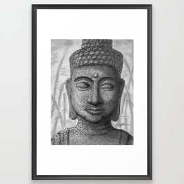 Buddah Stone Statue Framed Art Print