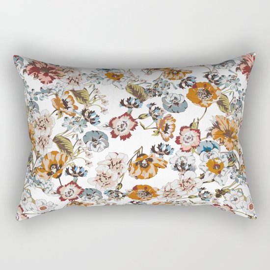 Flowers Pattern Rectangular Pillow