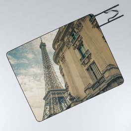France Photography - The Eiffel Tower Seen From The Streets Of Paris Picnic Blanket