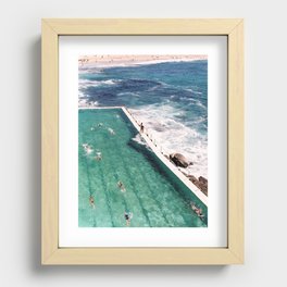 Bondi Beach Icebergs Recessed Framed Print