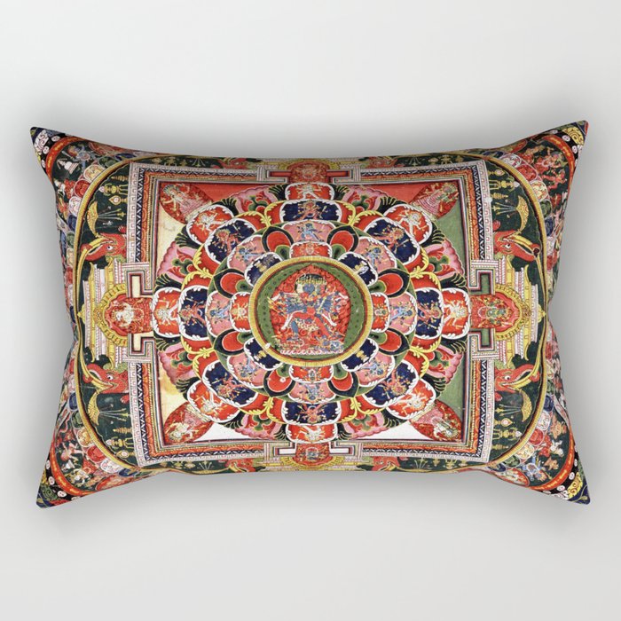 Buddhist Mandala 41 Chakrasamvara Luipa Rectangular Pillow