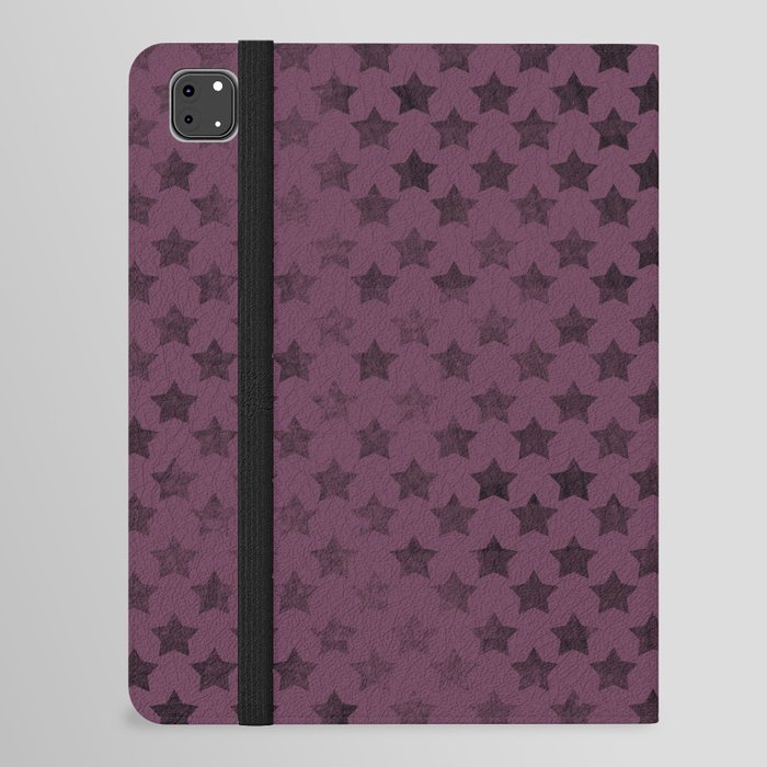 Purple black retro stars iPad Folio Case
